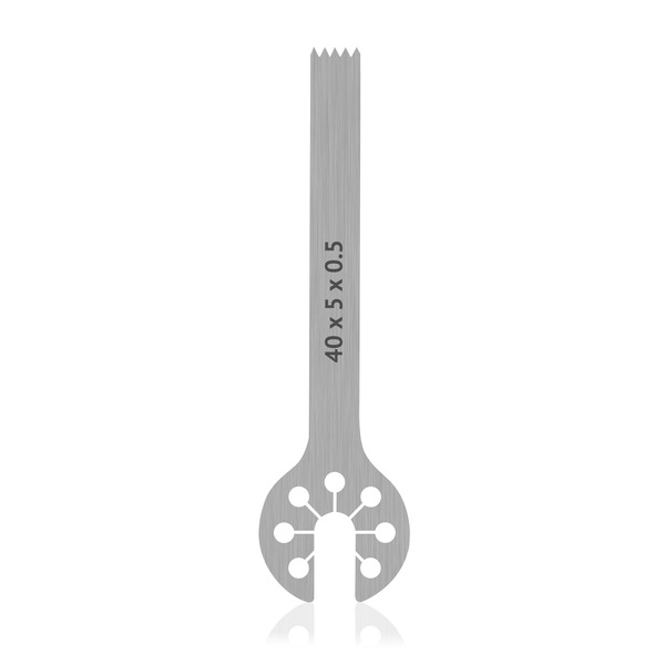L: 40, B: 5, H: 0.5 mm